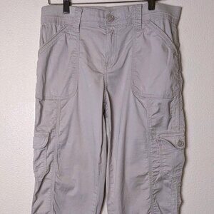 Style & Co Women's Cargo Cotton Capri Pants, Stonewall, Sz 6